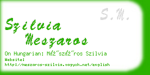 szilvia meszaros business card
